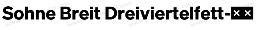 Sohne Breit Dreiviertelfett字体转换